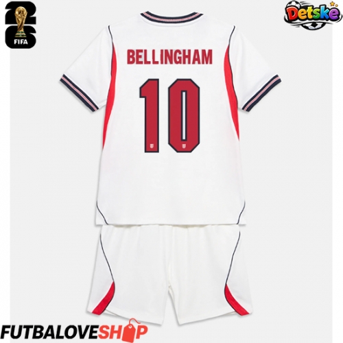 Dres Anglicko Jude Bellingham #10 Domáci pre deti MS 2026 Krátky Rukáv (+ trenírky)